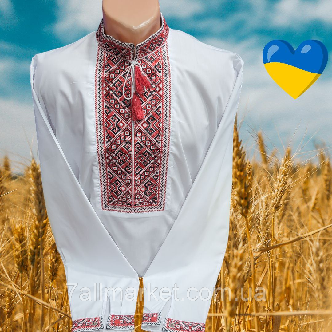 Вишиванка чоловіча з довгим рукавом розміри 52-56 (2кл) "VYSHYVANKA" недорого від прямого постачальника