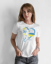 Жіноча футболка з українською символікою mishe біла