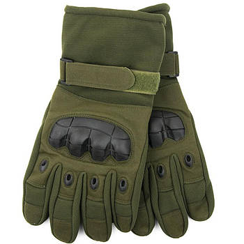 Тактичні зимові рукавички з сенсорним пальцем, розмір XL / Водонепроникні утеплені рукавички з хутром
