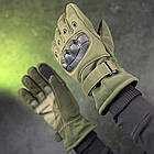 Тактичні зимові рукавички з сенсорним пальцем, розмір XXL / Водонепроникні утеплені рукавички з хутром, фото 6