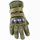 Тактичні зимові рукавички з сенсорним пальцем, розмір L / Водонепроникні утеплені рукавички з хутром, фото 5