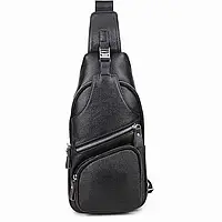 Сумка-слинг на грудь мужская кожаная TIDING BAG MK76923