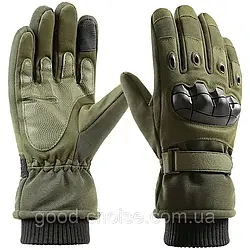 Рукавички зимові тактичні з сенсорним пальцем, розмір L / Теплі водонепроникні рукавички на хутрі