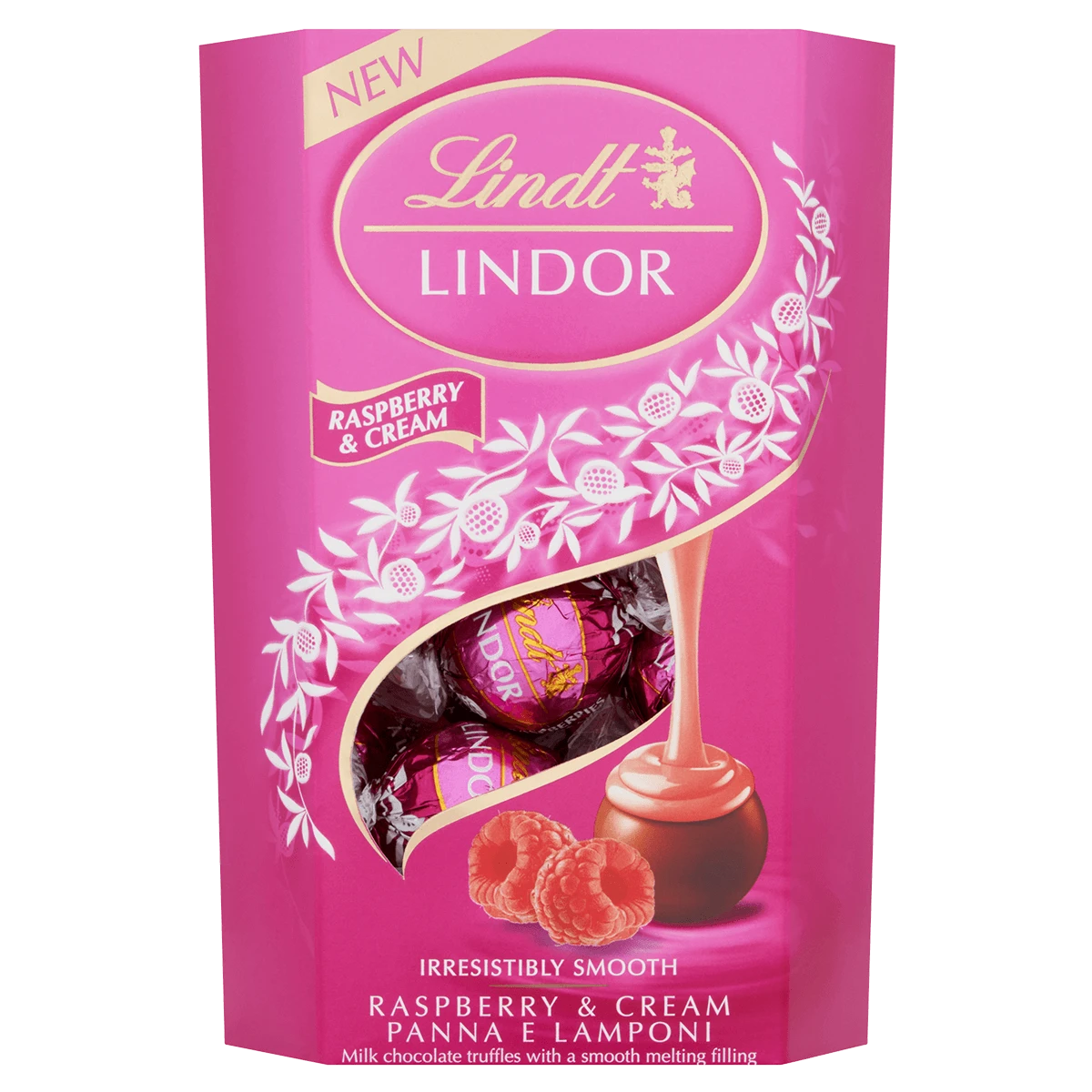 Шоколадні цукерки Lindt LINDOR Chocolate Truffles з малиновим кремом, 200 г