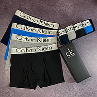 Набор мужских трусов боксеров Calvin Klein 4 штуки качественные брендовые трусы боксеры в фирменной коробке