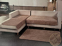 Накидки-дивандеки на угловой диван многофунциональные 3 полотна
