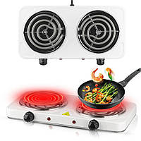 Електрична плита на 2 конфорки 2000Вт, з 5 режимами JX-2020B / Настільна спіральна електроплита