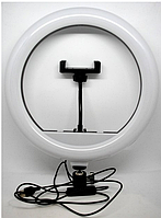 [VN-30CM] Кольцевая светодиодная Led лампа YQ 30 cm держателем для телефона и креплением под штатив ON