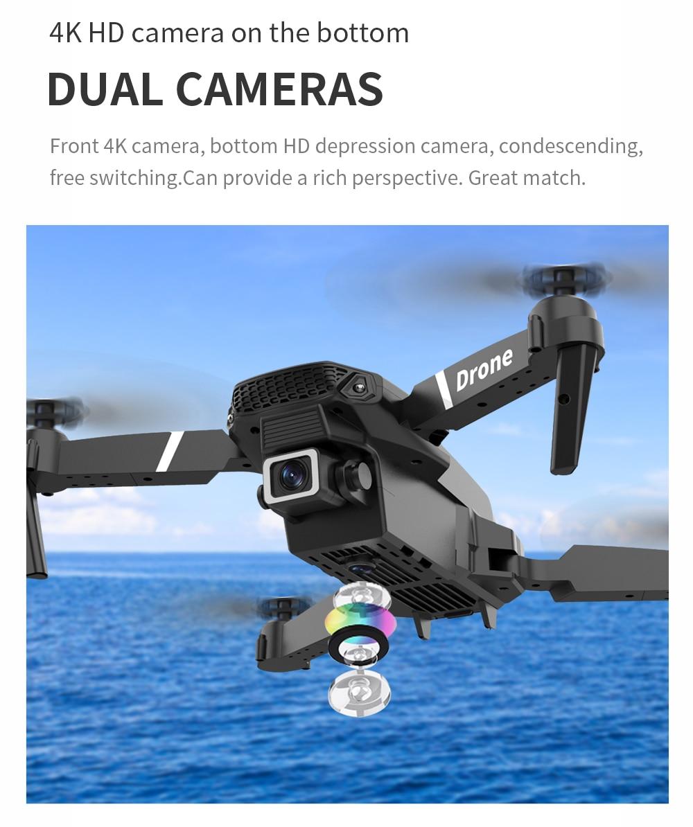 Квадрокоптер Дрон E88 Pro2, 4K, ширококутна HD-камера, Wi-Fi, fpv