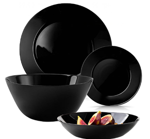 Сервіз столовий Zelie Black 19 предметів Luminarc V3915 чорний