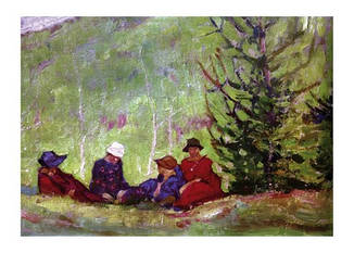 Листівка Українське мистецтво - На узліссі, 1920