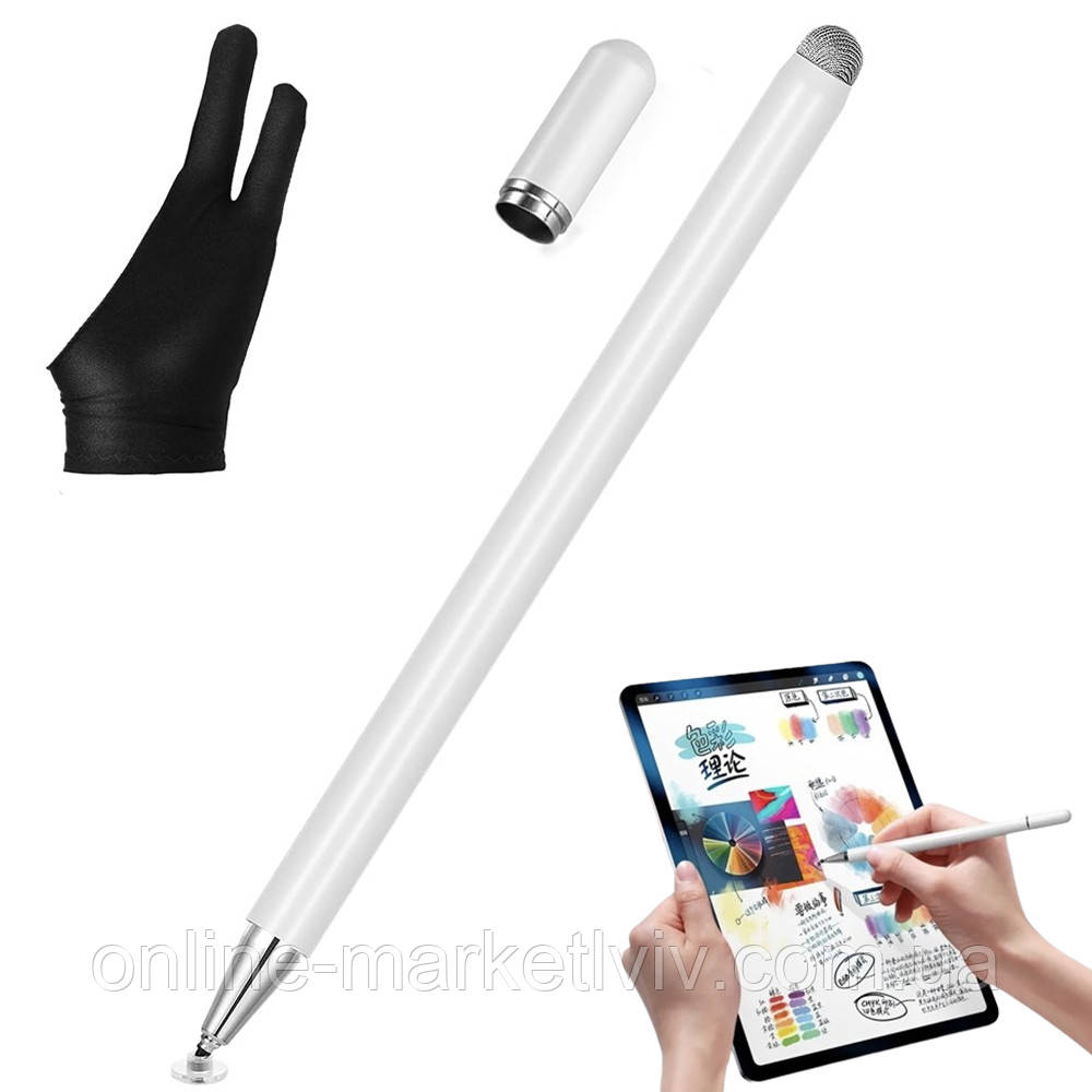 Універсальний стилус для планшета та телефону + рукавичка / Стилус ...