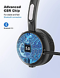 Bluetooth-гарнітура Trucker, Bluetooth-гарнітура V5.0 з мікрофоном та шумозаглушенням, бездротова гарнітура, фото 4