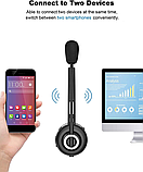 Bluetooth-гарнітура Trucker, Bluetooth-гарнітура V5.0 з мікрофоном та шумозаглушенням, бездротова гарнітура, фото 7