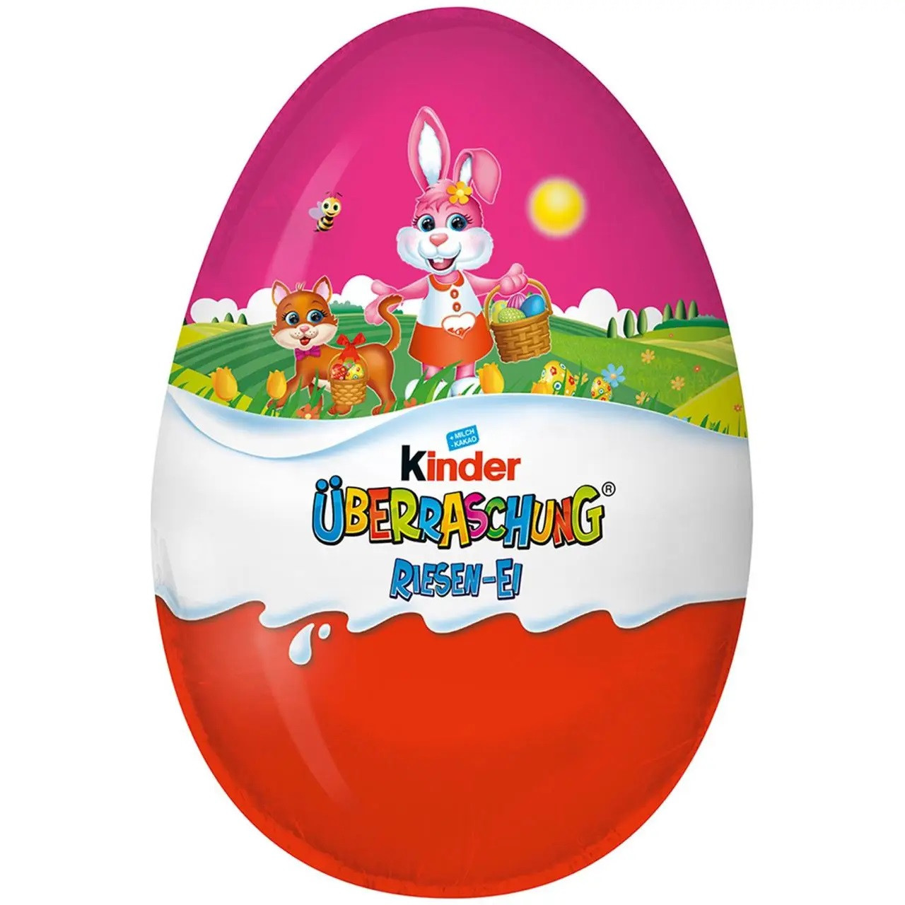 Шоколадне яйце Kinder Uberraschung Easter Maxi XXL, великодня рожева серія 220 г.