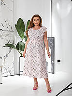 Женское легкое прогулочное платье NOBILITAS 42 - 56 пудрового цвета