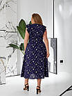 Жіноча легка прогулянкова сукня NOBILITAS 42 - 56 синього кольору, фото 8