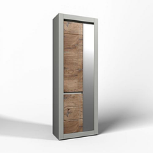 Шафа 2Д розпашна у передпокій з ЛДСП/МДФ Катанія дуб флагшток/шиншила сіра Сокме