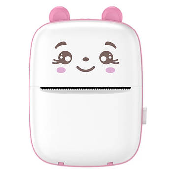 Портативний маленький термо принтер BT Instant Printing A8C_Розовый