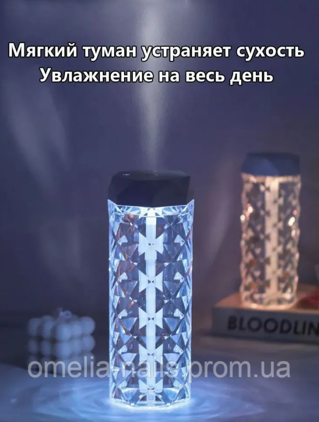 [VN-L1] Увлажнитель воздуха ультразвуковой настольный с подсветкой, аромадиффузор для дома, 0,400 мл ON - фото 1 - id-p2148604282