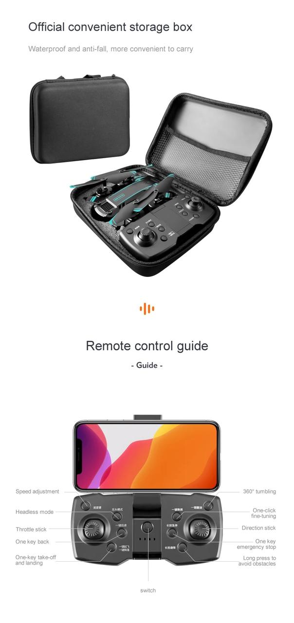 Квадрокоптер Дрон G6 Pro, 4K, ширококутна HD-камера, GPS, Wi-Fi, fpv 5G