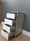 Тумба мобільна для офісу колір бетон з білим фасадом 35/70/40, фото 3