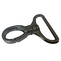 Карабін для сумок, Чорний, під ремінець 32 мм. Висота 50 мм.