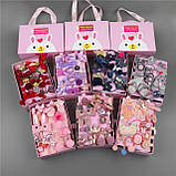 Набір дитячих резинок заколок для волосся в подарунковій упаковці на 18 шт 6 кольорів, фото 7