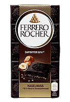 Черный шоколад с фундуком Ferrero Rocher Haselnuss zartbitter 90 г