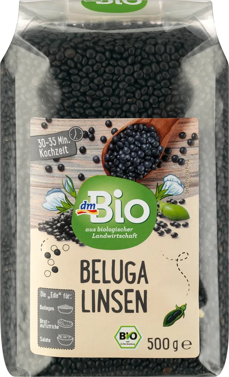 Органічна білуга сочевиця dm Bio Beluga Linsen, 500 гр