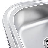 Кухонна мийка Platinum 7848 Decor 0,8 мм, фото 5