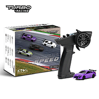 Унікальна гоночна машинка на радіокеруванні, Turbo Racing 1:76, 2 доп. корпуси, підсвічування фар і корпусу