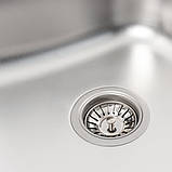 Кухонна мийка Platinum 7050 Satin 0,8 мм, фото 3