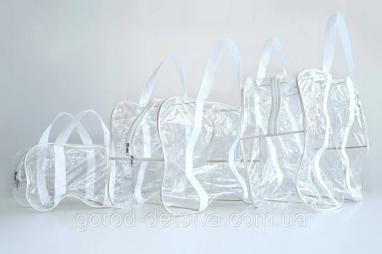 Комплект прозорих сумок у пологовий будинок 3в1 набір з 3-х прозорих сумок розмір S M L, фото 1