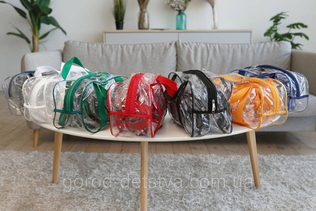 Комплект прозорих сумок у пологовий будинок 3в1 набір з 3-х прозорих сумок розмір S M L, фото 1