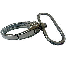 Карабін для сумок, Чорний, під ремінець 32 мм. Висота 50 мм.