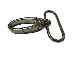 Карабін для сумок, Чорний, під ремінець 32 мм. Висота 45 мм.