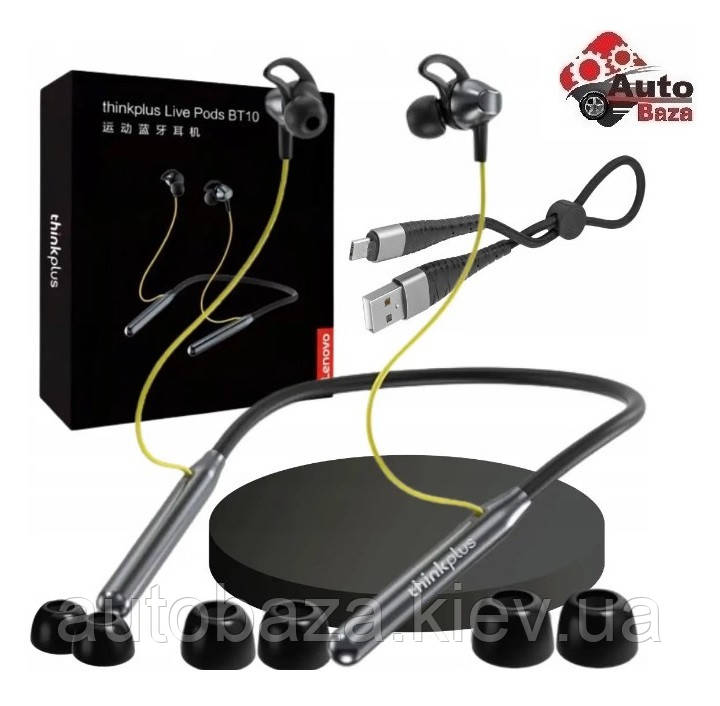 Бездротові вакуумні навушники Lenovo ThinkPlus BT10 bluetooth з мікрофоном для бігу та спорту