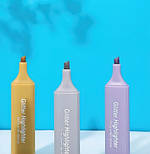 Маркер текстовий з блискітками, жовтий, фото 4