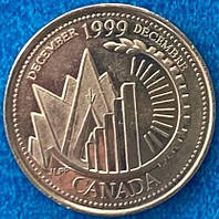 Монета Канады 25 центов 1999 г. Декабрь