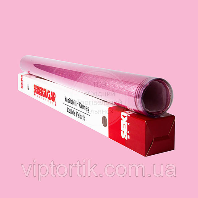 Їстівний шовк Seker&Sugar — 50х70 см — Рожевий