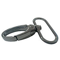 Карабін для сумок, Чорний, під ремінець 32 мм. Висота 50 мм.