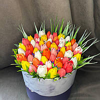 Подарочный букет цветов из мыла ''Все тюльпаны мира''