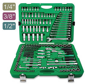 Набір ручного інструменту універсальний 1/4", 3/8", 1/2" 216 од. TOPTUL GCAI216R