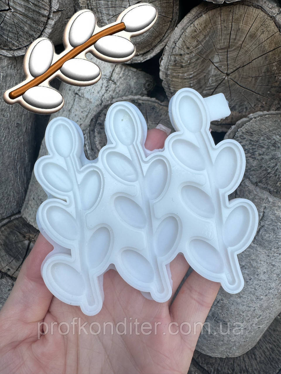 Ексклюзив. Силіконовий молд для шоколаду, мастіки, карамелі та ін "Гілочки ВЕРБИ", фото 1