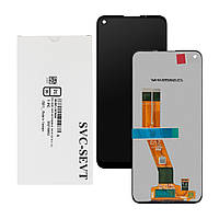 Дисплей Samsung A115 Galaxy A11/ M115 Galaxy M11, черный, с сенсорным экраном (без рамки) (GH81_18760A),