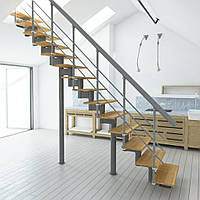 Сходи та сходинки з натурального дерева цільноламельні для дому та дачі ясен без покриття