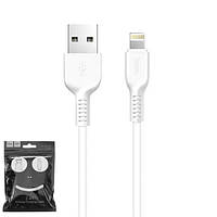 Кабель данных Hoco X13, USB тип-A, Lightning, 100 см, белый, 2,4 А (6957531061151)