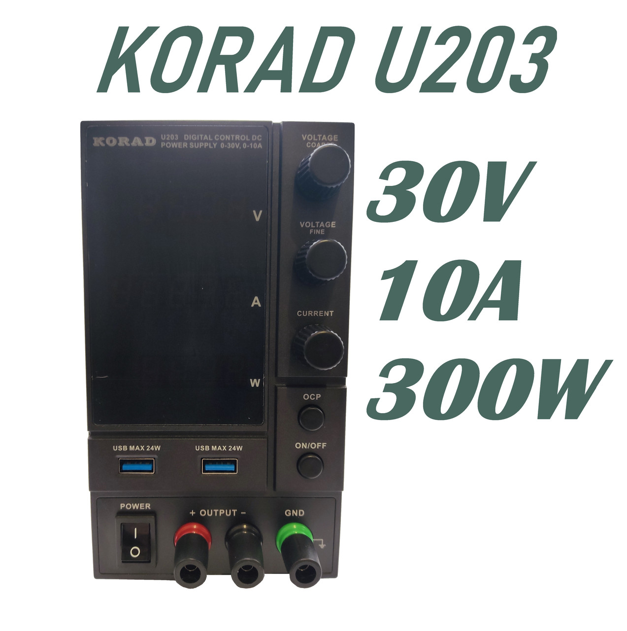 Лабораторний блок живлення KORAD U203 30V 10A, 300W