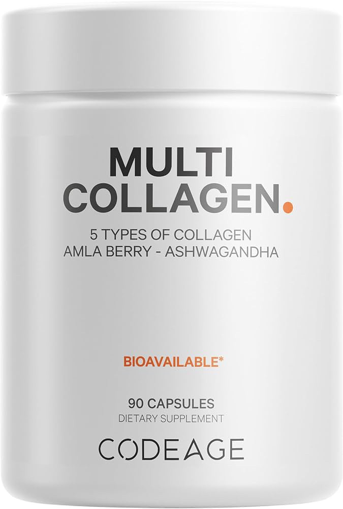 CodeAge Multi Collagen Protein Capsules / Пять типов коллагена 90 капсул BX616, фото 1